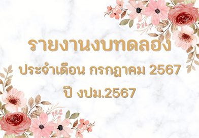 รายงานงบทดลองประจำเดือน กรกฎาคม 2567