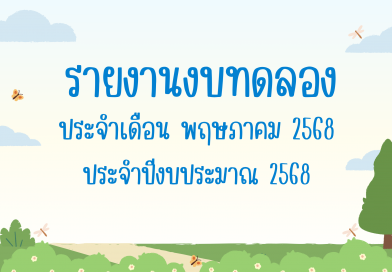 รายงานงบทดลองประจำเดือน พฤษภาคม 2568