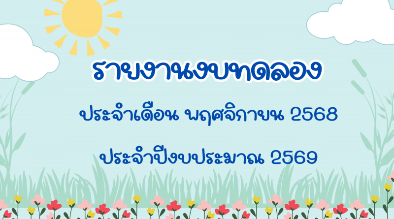 รายงานงบทดลองประจำเดือน พฤศจิกายน 2568