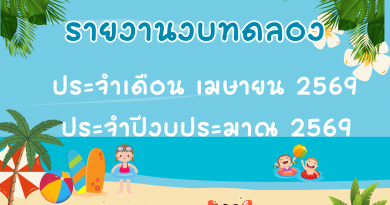 รายงานงบทดลองประจำเดือน เมษายน 2569