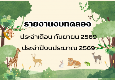 รายงานงบทดลองประจำเดือน กันยายน 2569